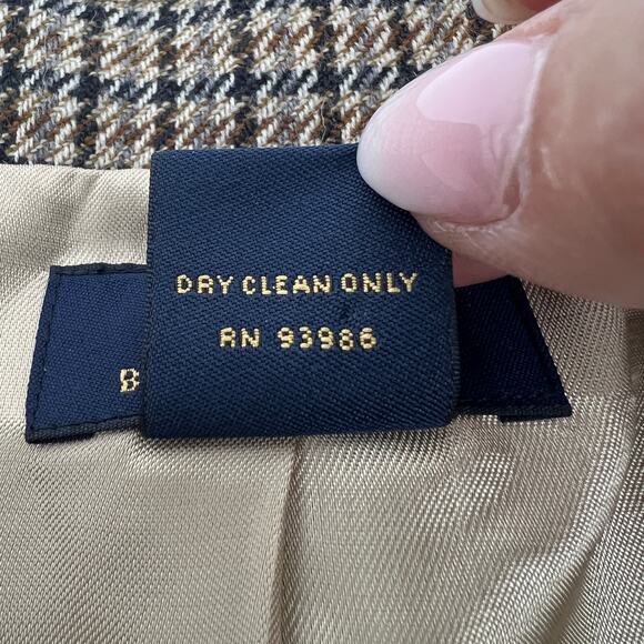 Brooks Brothers "346" Womens Houndstooth Wool Blazer Size 12 - Picture 9 of 10